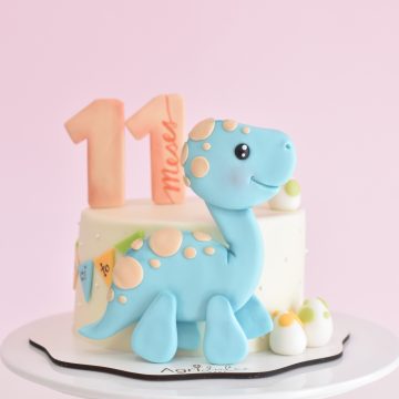 Minicake dino para celebrar cumplemes